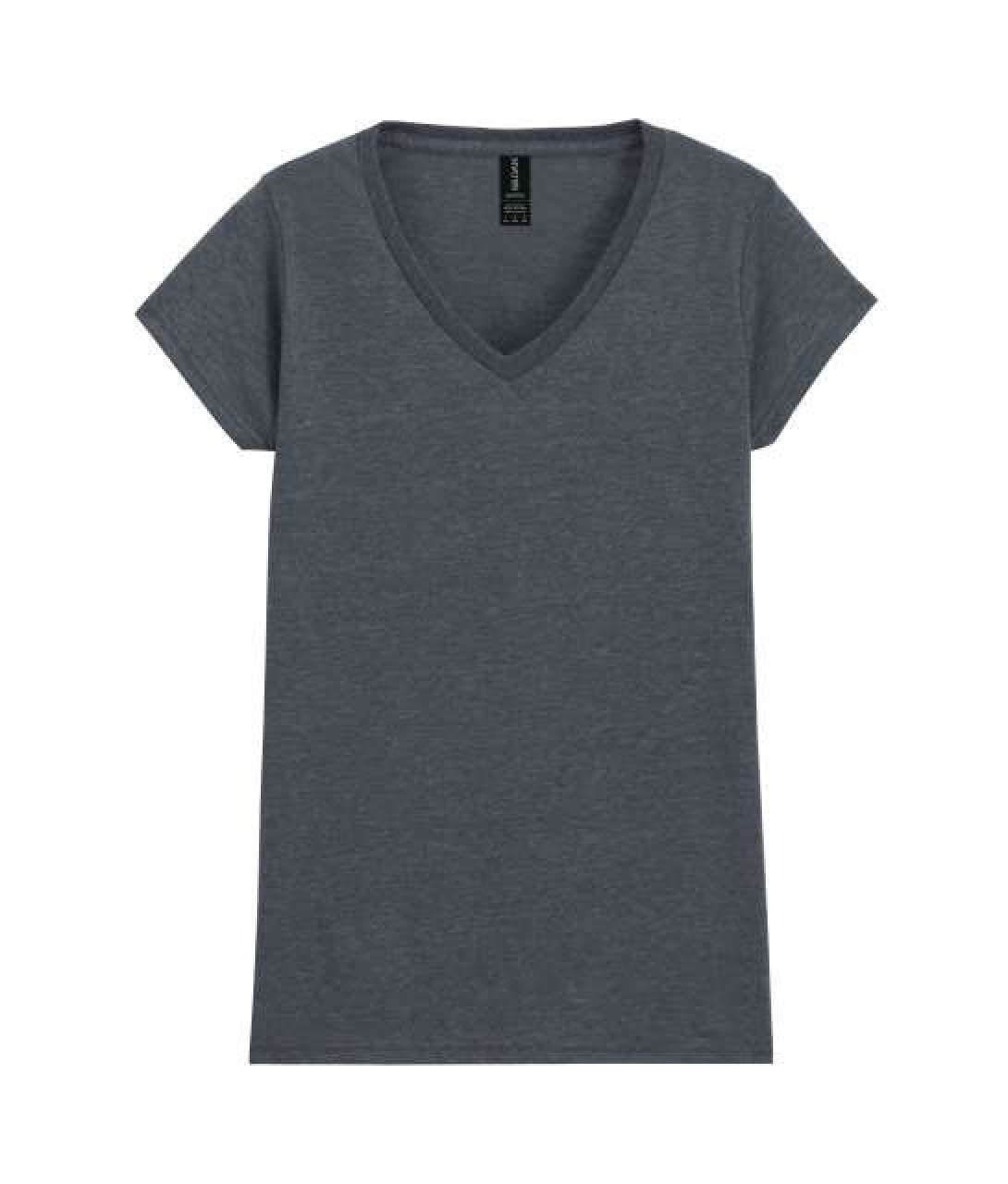 Softstyle™ Ladies' V-Neck T-Shirt in Dark Heather