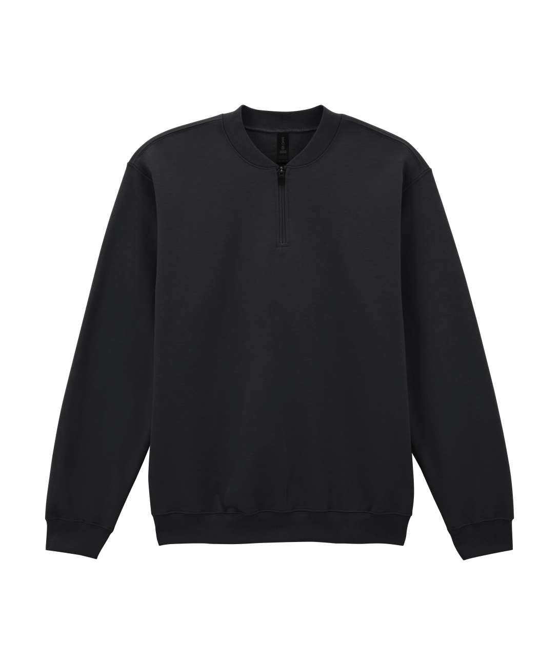 Softstyle™ Midweight Adult Fleece 1/4 Zip Sweatshirt in Black