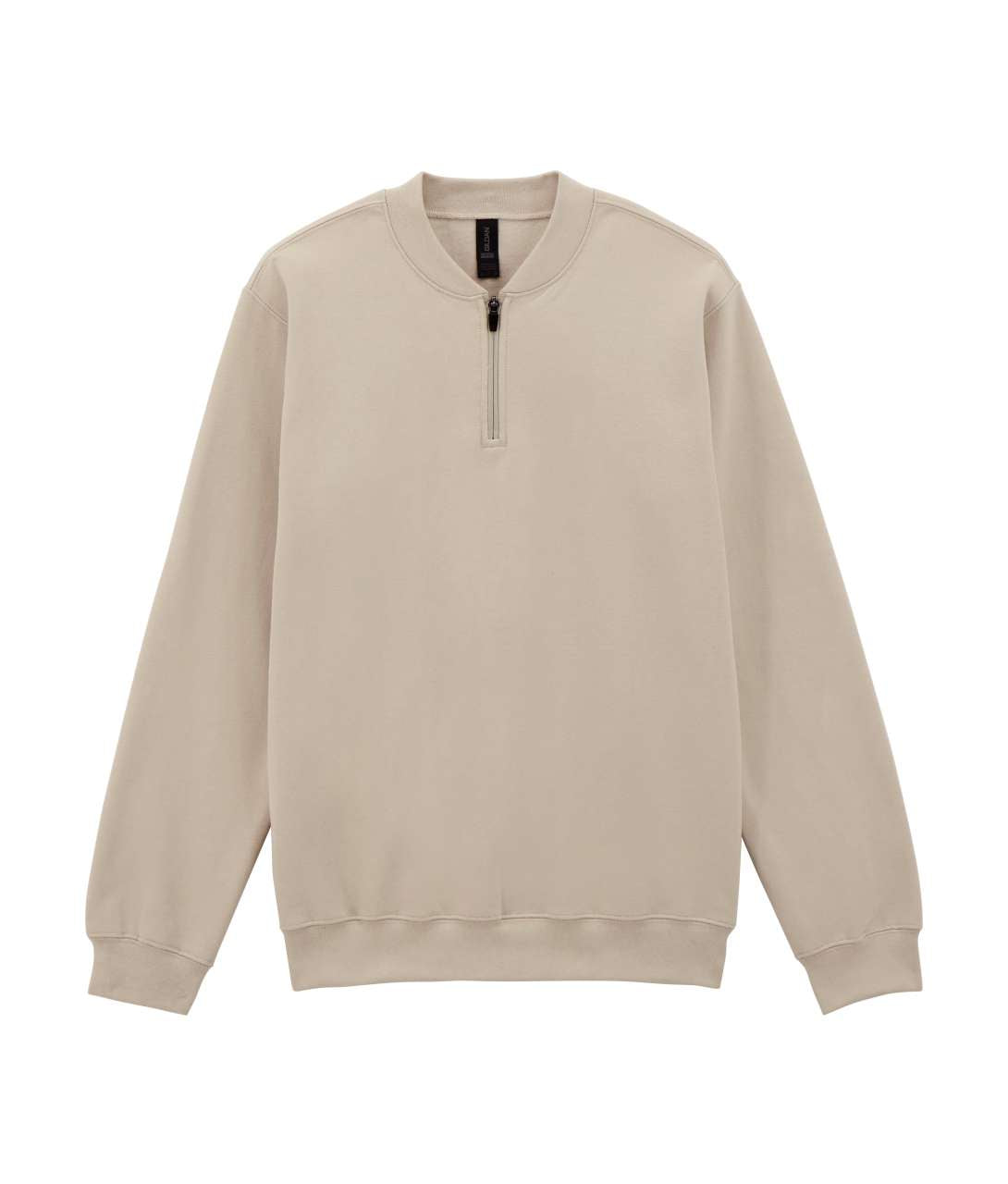Softstyle™ Midweight Adult Fleece 1/4 Zip Sweatshirt in Sand