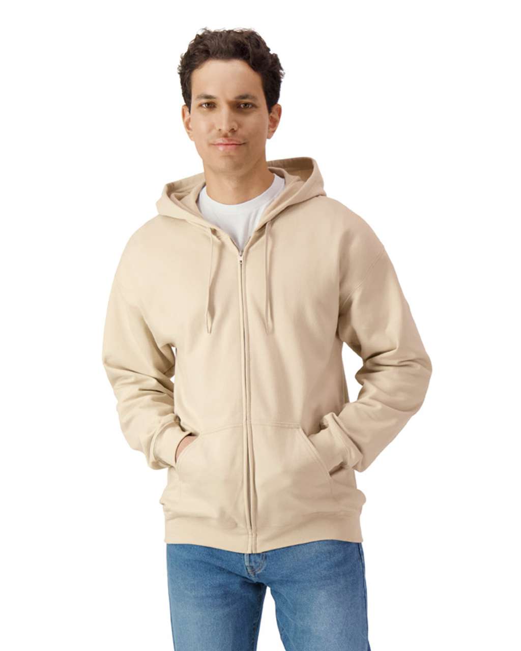 SOFTSTYLE™ MIDWEIGHT FLEECE ADULT FULL ZIP HOODED SWEATSHIRT - Gildan (1 of 5) | utt:1458412e6a9c