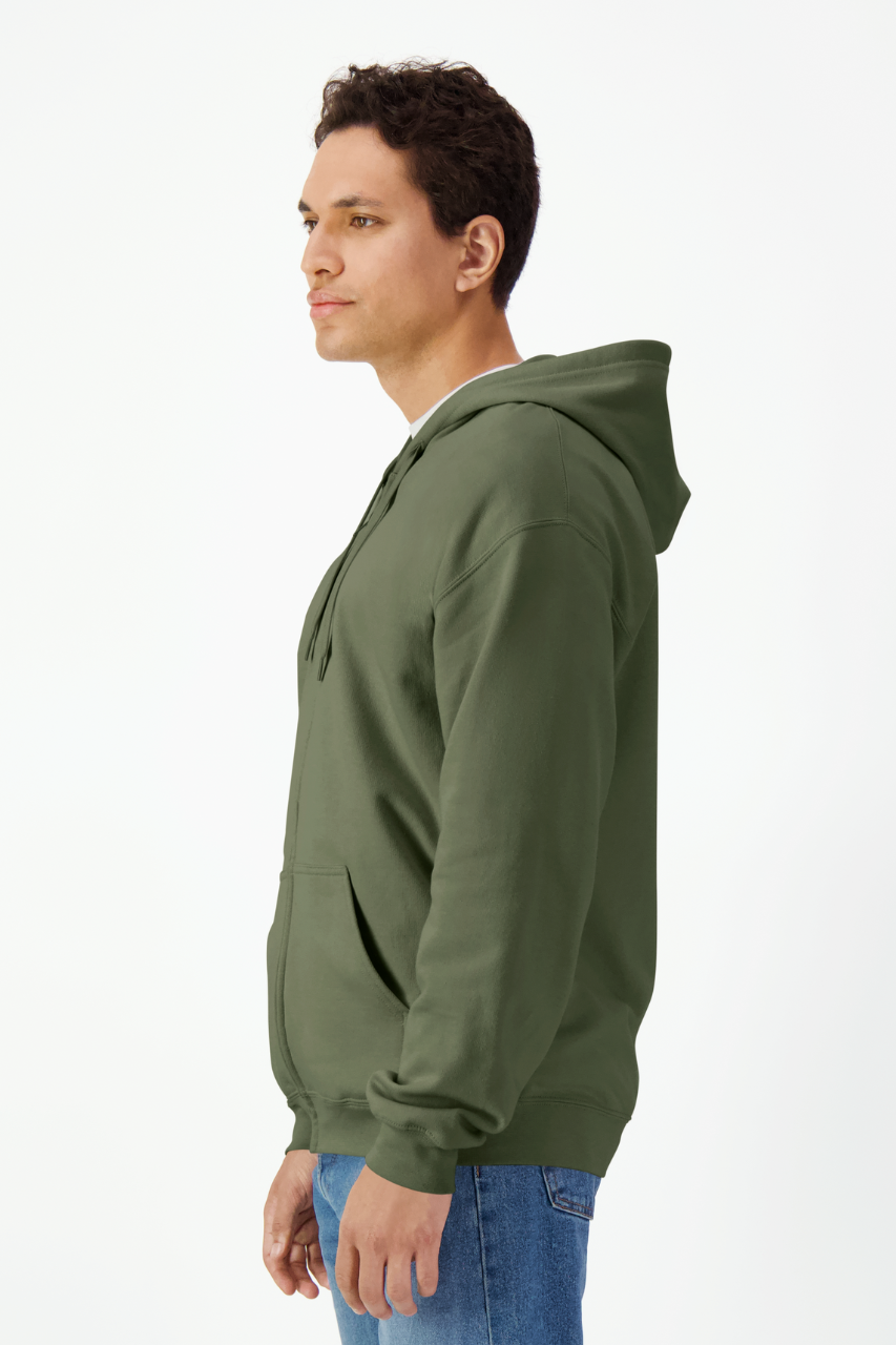 SOFTSTYLE™ MIDWEIGHT FLEECE ADULT FULL ZIP HOODED SWEATSHIRT - Gildan (3 of 5) | utt:44aa92fdf019