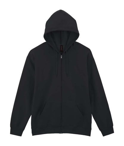 SOFTSTYLE™ MIDWEIGHT FLEECE ADULT FULL ZIP HOODED SWEATSHIRT in Black | utt:2509b2ca9706