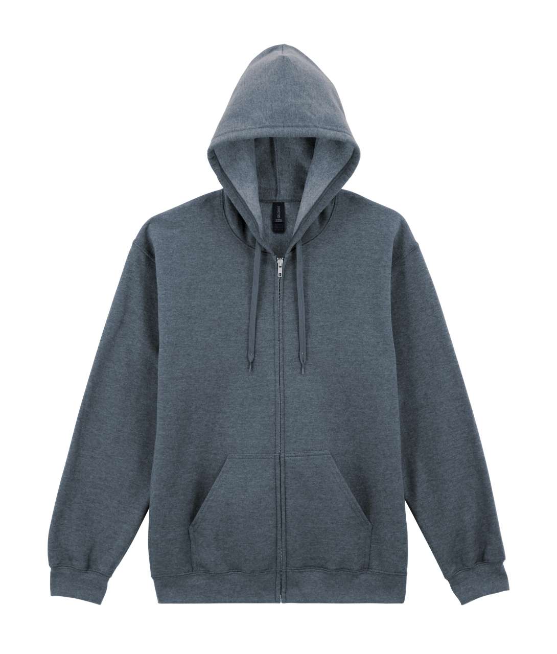 SOFTSTYLE™ MIDWEIGHT FLEECE ADULT FULL ZIP HOODED SWEATSHIRT in Dark Heather | utt:92215c9f7693