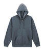 SOFTSTYLE™ MIDWEIGHT FLEECE ADULT FULL ZIP HOODED SWEATSHIRT in Dark Heather | utt:92215c9f7693