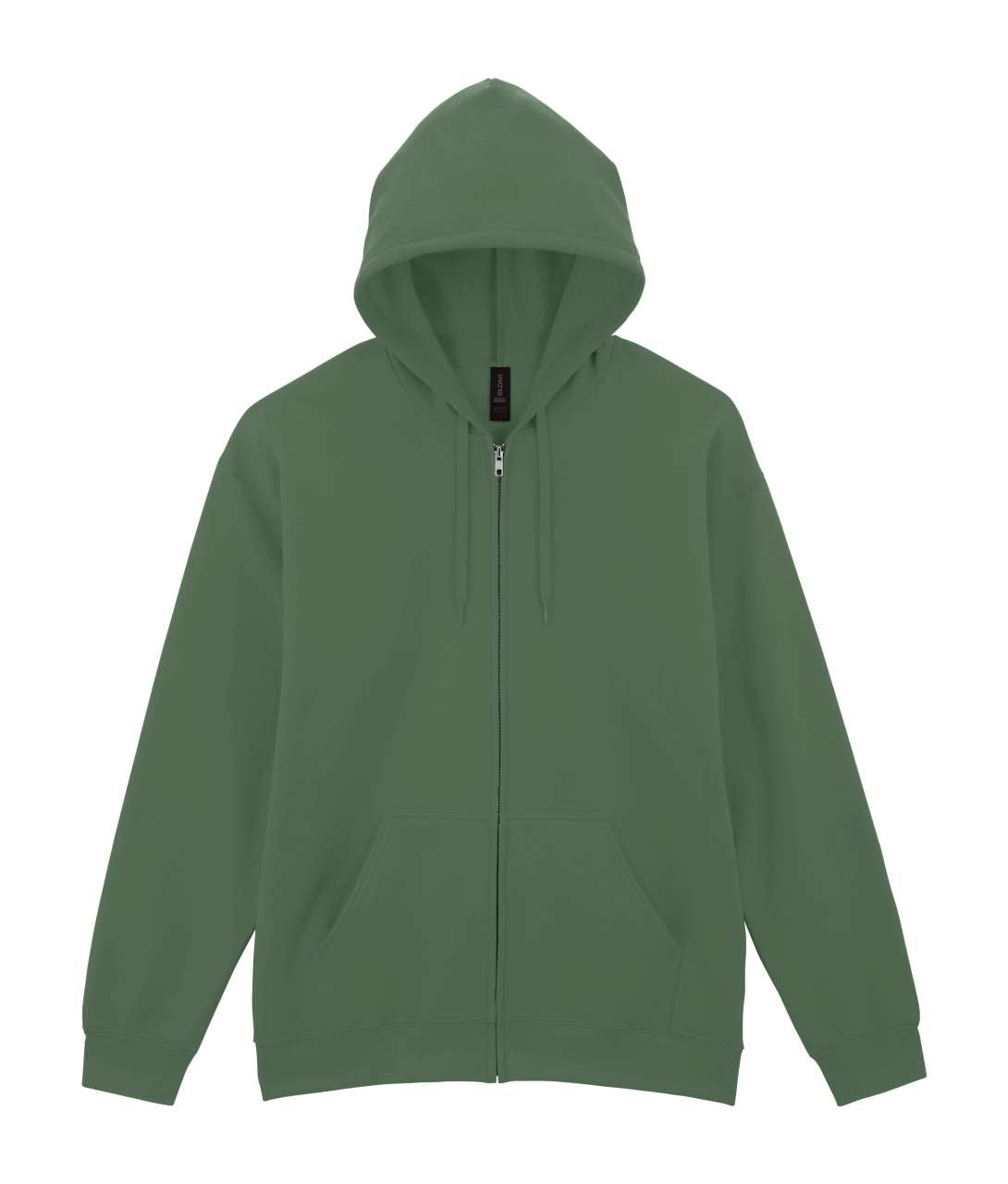 SOFTSTYLE™ MIDWEIGHT FLEECE ADULT FULL ZIP HOODED SWEATSHIRT in Military Green | utt:6f629603fd48