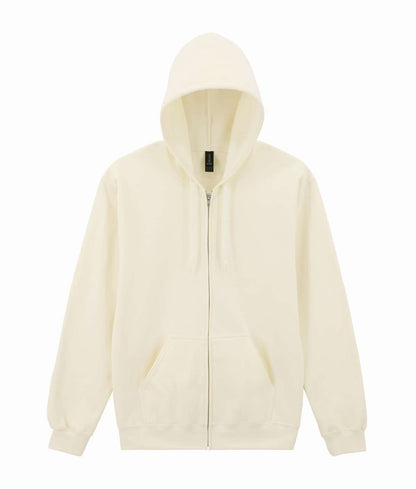 SOFTSTYLE™ MIDWEIGHT FLEECE ADULT FULL ZIP HOODED SWEATSHIRT in Off White | utt:a0175cf346a7