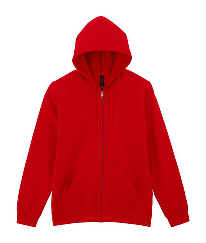 SOFTSTYLE™ MIDWEIGHT FLEECE ADULT FULL ZIP HOODED SWEATSHIRT in Red | utt:8ec9c7844e47