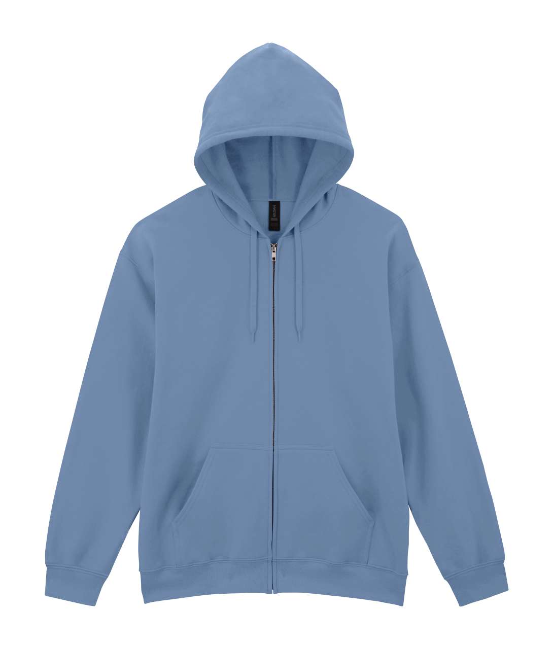 SOFTSTYLE™ MIDWEIGHT FLEECE ADULT FULL ZIP HOODED SWEATSHIRT in Stone Blue | utt:ed886a115381