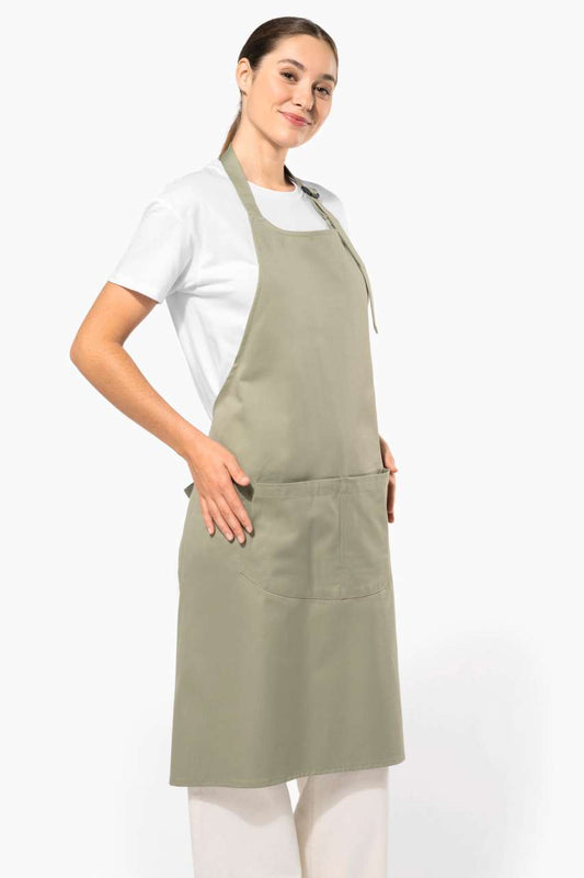 APRON WITH POCKET IN ORGANIC COTTON - Kariban (1 of 10) | utt:2e62a89398db