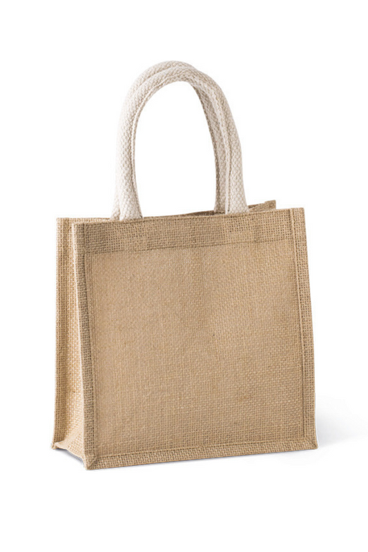 JUTE CANVAS TOTE - SMALL - Kimood | utt:6542cc2516aa