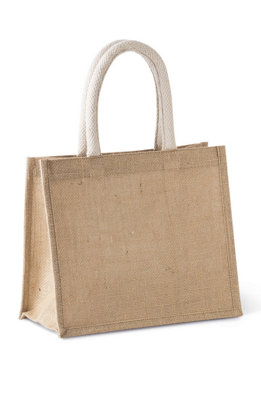 JUTE CANVAS TOTE - MEDIUM - Kimood | utt:a04b68438454