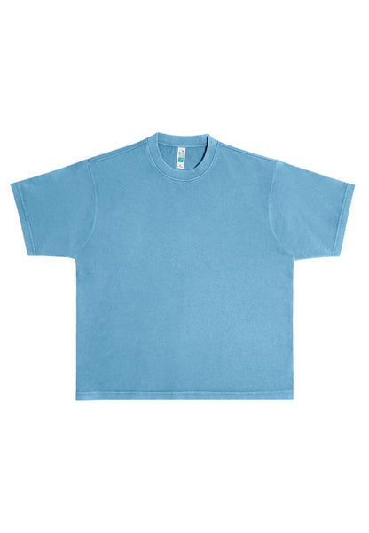 Urban Heavy Tee Garment Dyed in Pigment Pebble Blue