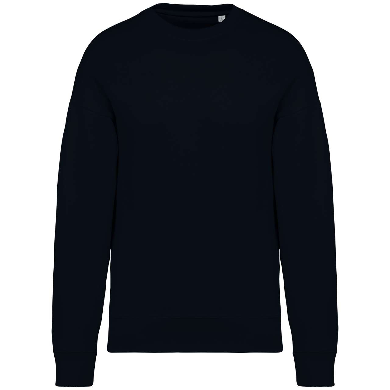Unisex Eco-Friendly Oversized Crew Neck Sweatshirt in Black