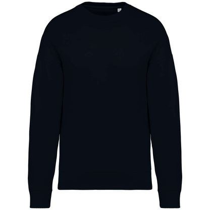 Unisex Eco-Friendly Oversized Crew Neck Sweatshirt in Black