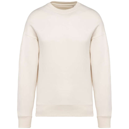 Unisex Eco-Friendly Oversized Crew Neck Sweatshirt in Ivory