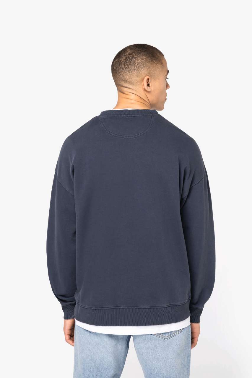 Unisex Washed Effect Oversize Round Neck Sweatshirt - Native Spirit (6 of 8)