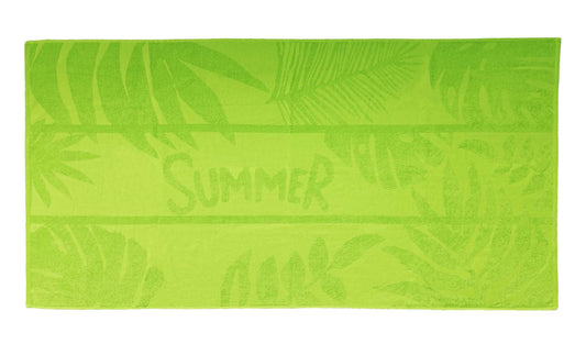 OLIMA JACQUARD BEACH TOWEL in Lime | utt:221b3584b6a9
