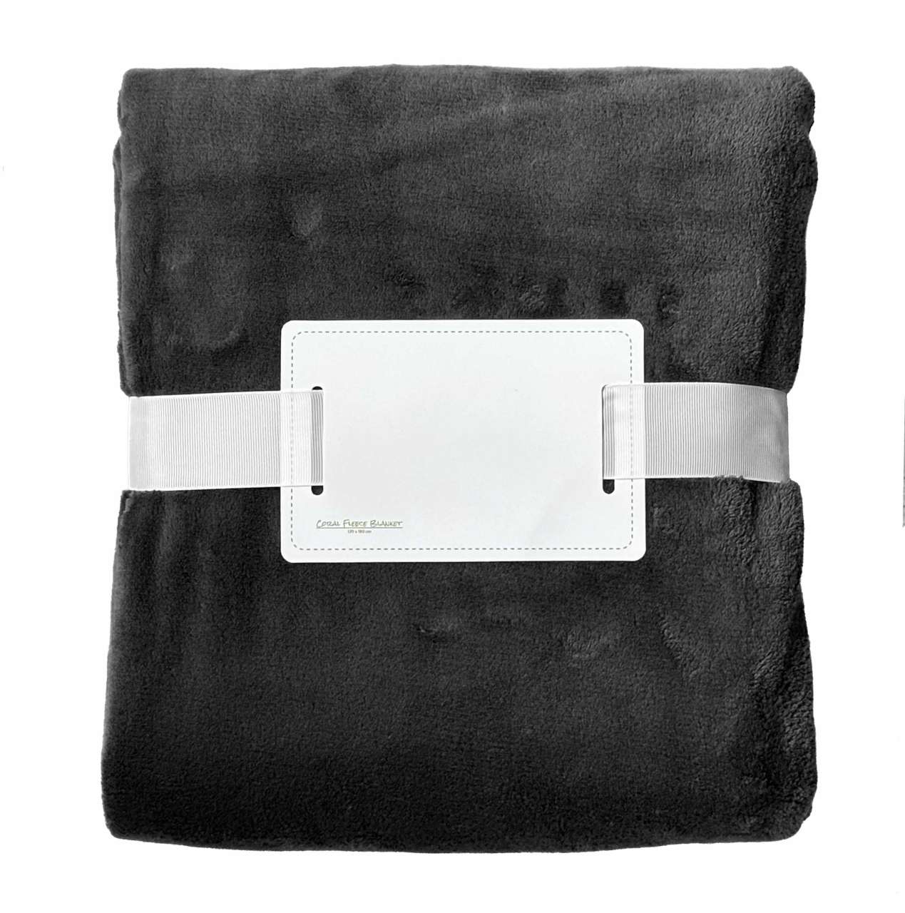 OLIMA CORAL FLEECE BLANKET in Charcoal Grey | utt:21ea598c8fed