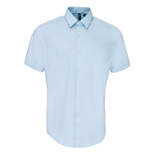 MEN'S POPLIN SUPREME SHORT SLEEVE SHIRT in Light Blue | utt:9b6d904136cb