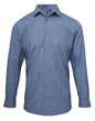 MEN'S CROSS-DYE ROLL SLEEVE POPLIN BAR SHIRT in Indigo Denim | utt:5cf36327deee