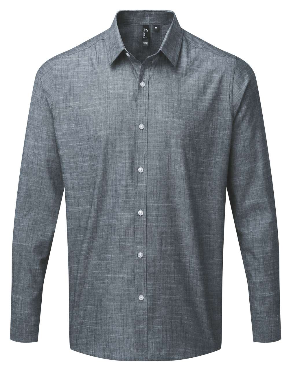 Men's Cotton Slub Chambray Long Sleeve Shirt - Premier | utt:d3daf7899543