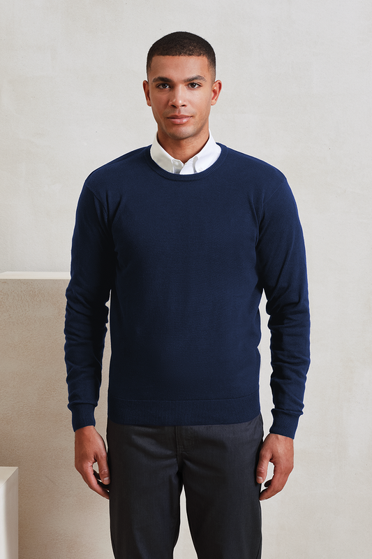 Men's Crew Neck Cotton Rich Knitted Sweater - Premier (1 of 3) | utt:e2aa8a0979c2