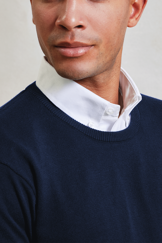 Men's Crew Neck Cotton Rich Knitted Sweater - Premier (2 of 3) | utt:b4468c2b3eff