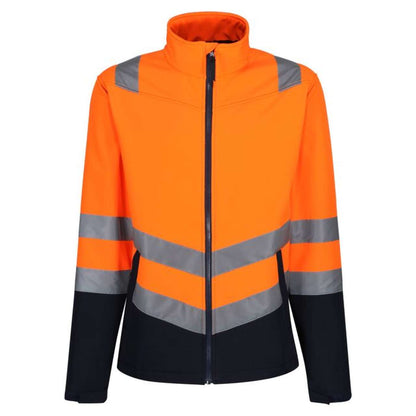 PRO HI-VIS SOFTSHELL JACKET in Orange/Navy | utt:00c8cf078964