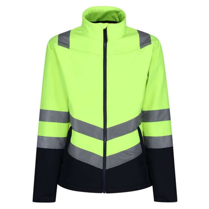 PRO HI-VIS SOFTSHELL JACKET in Yellow/Navy | utt:8add94f89358