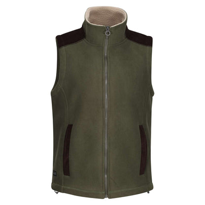 FAVERSHAM FLEECE BODYWARMER in Dark Khaki | utt:3e31df218b75