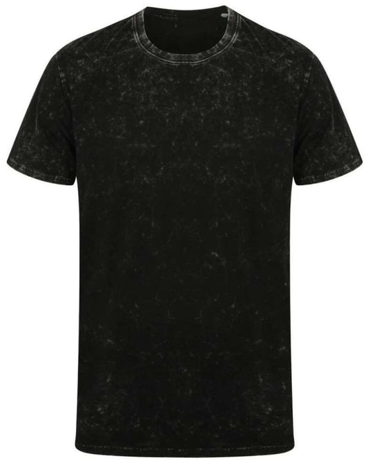 Unisex Washed Band T in Washed Black