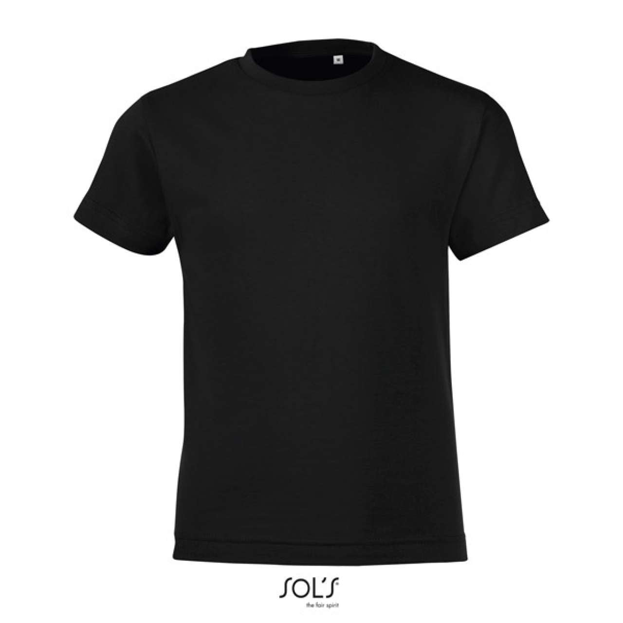 Sol's Regent Fit Kids' - Round Neck T-Shirt in Deep Black