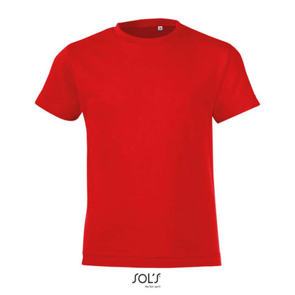 Sol's Regent Fit Kids' - Round Neck T-Shirt in Red