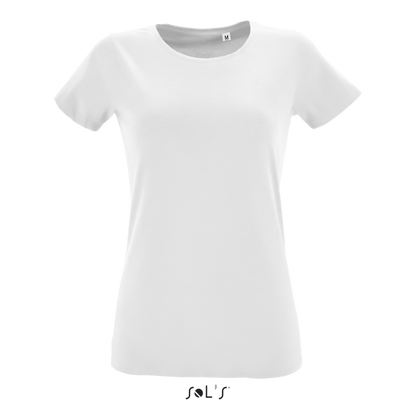 Sol's Regent Fit Women Round Collar Fitted T-Shirt in White | utt:6737b12aaafe