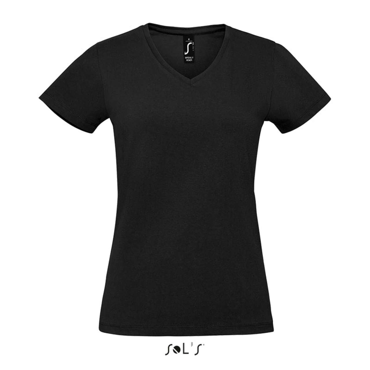 Sol's Imperial V Women - V-Neck T-Shirt in Deep Black