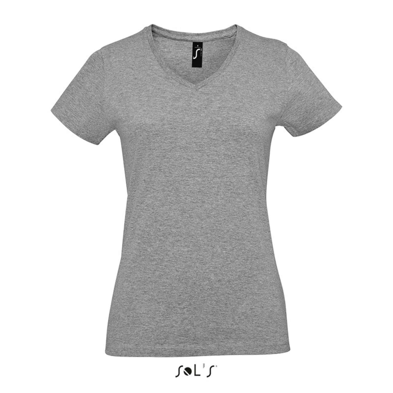Sol's Imperial V Women - V-Neck T-Shirt in Grey Melange