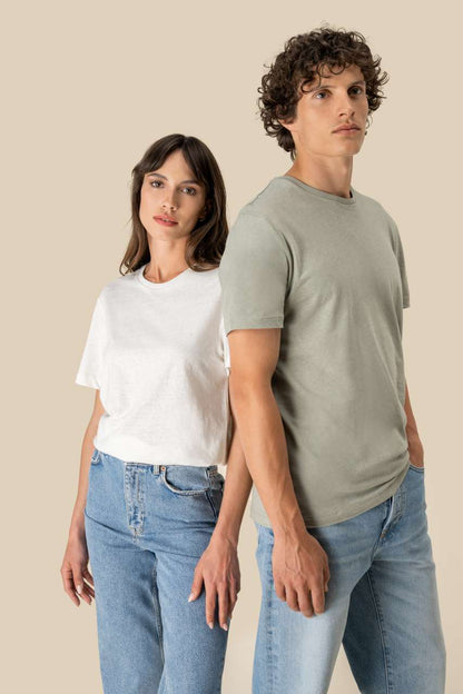 Eco-Friendly Unisex Organic Cotton And Linen T-Shirt - Spasso (4 of 5) | utt:dc47b876aa9a