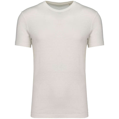 Eco-Friendly Unisex Organic Cotton And Linen T-Shirt in Ivory | utt:a8bfeff14fbf