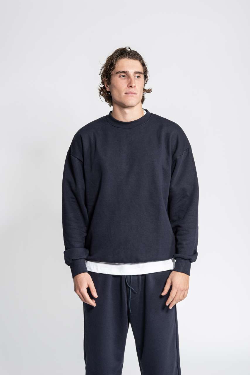 365 - DIAGONAL FRENCH TERRY CREWNECK SWEATSHIRT  - Vesti (2 of 2) | utt:81cb320aaf92