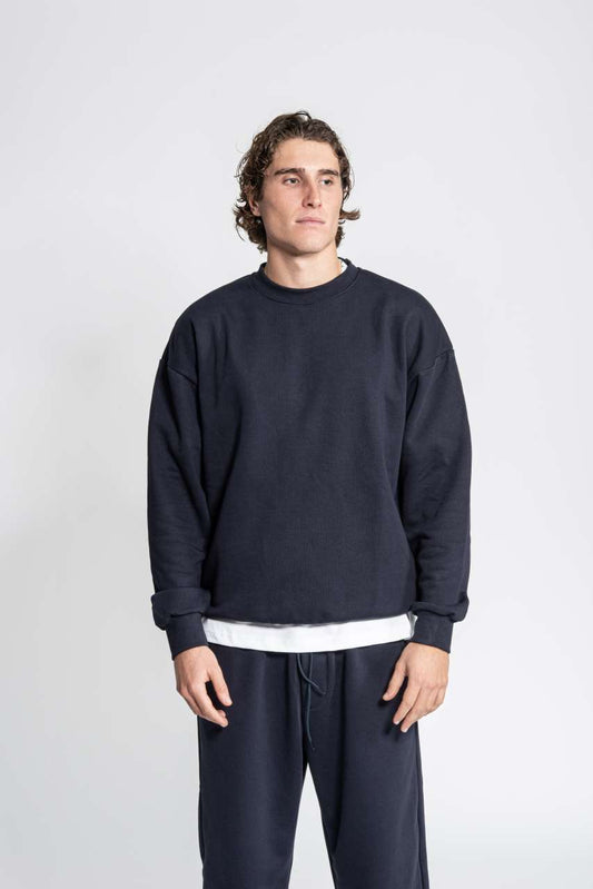 365 - DIAGONAL FRENCH TERRY CREWNECK SWEATSHIRT  - Vesti (2 of 2) | utt:81cb320aaf92