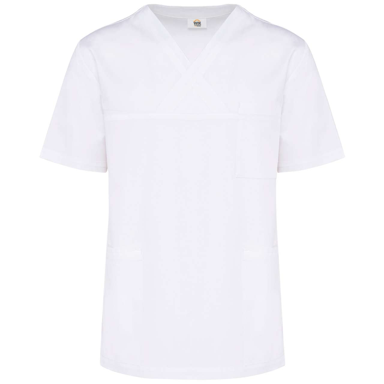 UNISEX SHORT SLEEVE COTTON TUNIC in White | utt:72eb6238241c